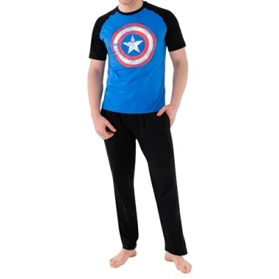 Afbeelding van Marvel Pyjamaset Avengers Captain America heren, Meerkleurig