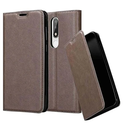 Afbeelding van Cadorabo Hoesje geschikt voor Nokia 5.1 PLUS / X5 in KOFFIE BRUIN Beschermhoes met magnetische sluiting, standfunctie en kaartvakje Book Case Cover Etui