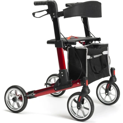 Afbeelding van Vermeiren rollator Lichtgewicht Opvouwbaar Voor binnen en buiten Rood