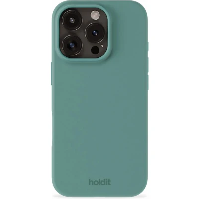 Afbeelding van Holdit Hoesje Geschikt voor iPhone 16 Pro Siliconen Silicone Case groen