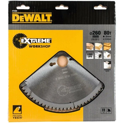 Afbeelding van DeWalt DT4280 Extreme Cirkelzaagblad 260 x 30 80T Hout