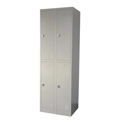 Afbeelding van IVOL Metalen Lockerkast Grijs 60x185x45 cm 4 Deurs