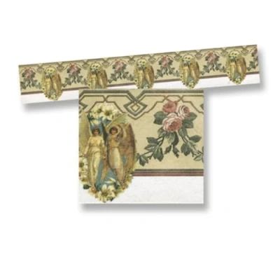 Afbeelding van Melody Jane Dolls Houses Poppenhuis behang rand bloemen camee print miniatuur 1:12