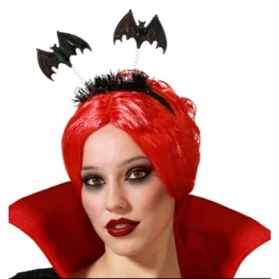 Afbeelding van Halloween/horror verkleed diadeem/tiara met vleermuizen kunststof voor dames/meisjes
