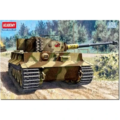 Afbeelding van 1:72 Academy 13431 Panzerkampfwagen VI Tiger I Ausf. E Laat Tank Plastic Modelbouwpakket