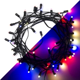 Afbeelding van Nedis SmartLife LED lichtsnoer 10.8m met 48 8mm lampen zwart WIFILP01C48