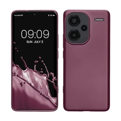 Afbeelding van kwmobile telefoonhoesje geschikt voor Xiaomi Redmi Note 13 Pro+ 5G / Pro Plus Hoesje smartphone Back cover in metallic lila