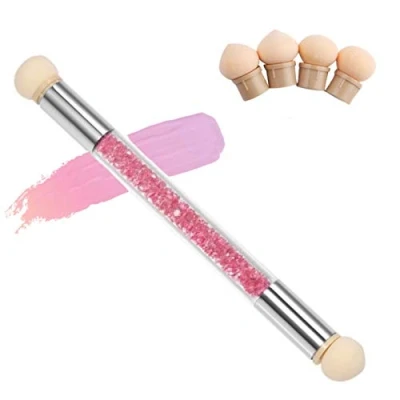 Afbeelding van Verloopspons voor nail art, nagelpen, gestippelde penseelapplicator, 4 reservekoppen creatieve pigmenten