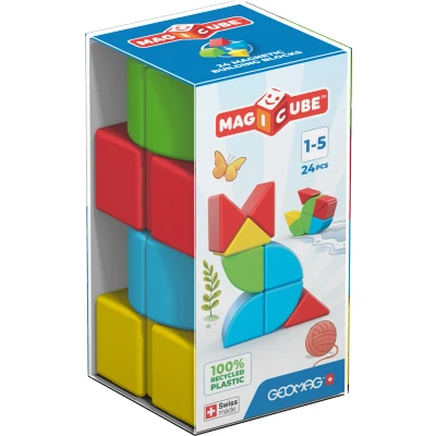 Afbeelding van Geomag Magicube Blocks Recycled Crystal 24 pcs