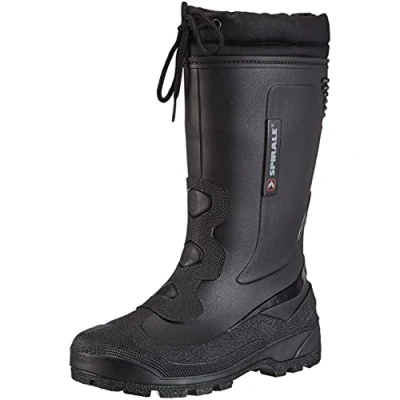 Afbeelding van Spirale John Wellington laarzen Voor Heren, Warm Gevoerde Winterlaarzen Snowboots Werkschoenen met Warme Voering Regenlaarzen Waterdicht, Zwart, 40