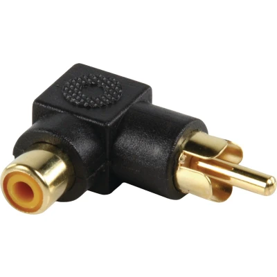 Afbeelding van Tulp haakse audio adapter zwart / verguld