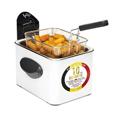 Image de Frifri Friteuse 1905b 3,5l; 3200w 1kg frites manteau métal; blanche F1905B