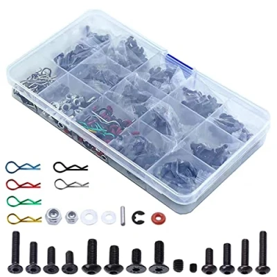 Afbeelding van 500 stuks RC schroeven met magnetische schroefplaat, bevestigingsmateriaal, voor Traxxas, Tamiya, Axial, Redcat HPI SCX10, Losi 1/8 1/10 Cars Crawler