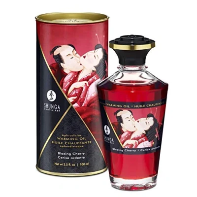 Afbeelding van Shunga Verwarmende Olie Om Van Het Lichaam Te Likken Blazing Cherry