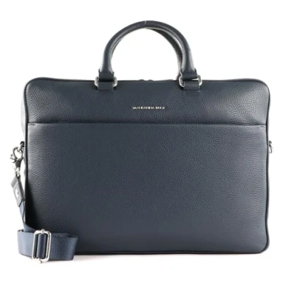 Afbeelding van MANDARINA DUCK Leren Afzonderlijke gevallen Schoudertas met laptopvak Mellow Urban Briefcase Avio Donkerblauw
