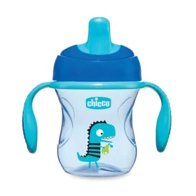 Afbeelding van Chicco Drinkbeker Training Cup Junior 200 Ml Siliconen Blauw