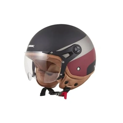 Afbeelding van KSK Jet Seven helm, zwart en rood, maat XL (61 cm)