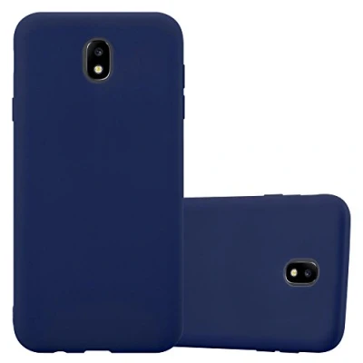 Afbeelding van Cadorabo Hoesje geschikt voor Samsung Galaxy J3 2017 in CANDY DONKER BLAUW Beschermhoes gemaakt van flexibel TPU silicone Case Cover