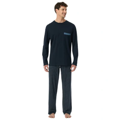 Afbeelding van Schiesser Comfort Nightwear Pyjama 180262 Night Blue Maat M