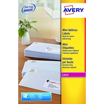 Afbeelding van Stickers/etiketten Avery 46 x 11,1 mm Wit
