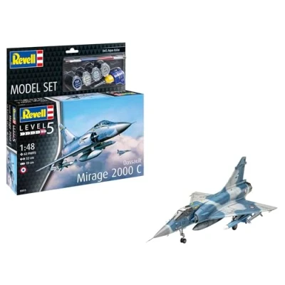 Afbeelding van 1:48 Revell 63813 Dassault Mirage 2000C Straaljager Model Set Plastic Modelbouwpakket