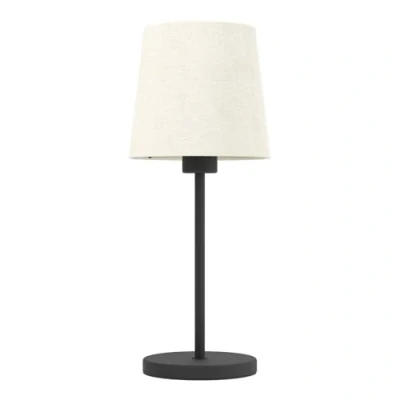 Afbeelding van EGLO Febres Tafellamp E27 44 cm Zwart/Wit Teddy stof