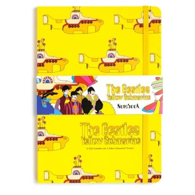 Afbeelding van Notitieboekje Yellow Submarine The Beatles Geel Gerecycled A5 Gelinieerd 9mm
