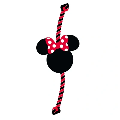 Afbeelding van Minnie Mouse Hondenspeeltje piepend pluche en touw 8445484201796