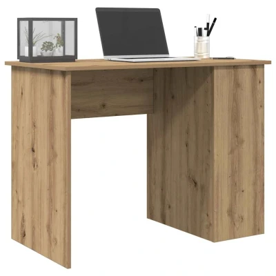 Afbeelding van vidaXL Bureau 100x55x75 cm bewerkt hout artisanaal eikenkleur