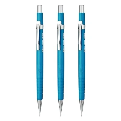 Afbeelding van Pentel Blue P207 C, automatische mechanische potloden, navulbaar, 0,7 mm, 3 stuks