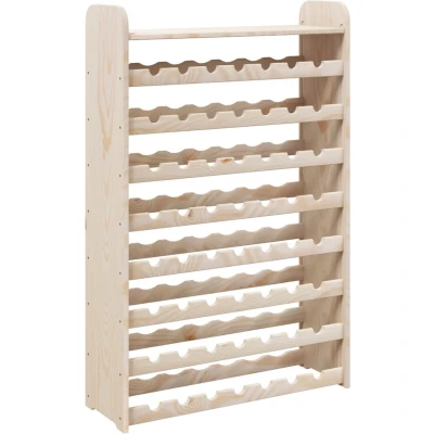 Afbeelding van Wijnrek met bovenblad 72,5x25x111,5 cm massief grenenhout