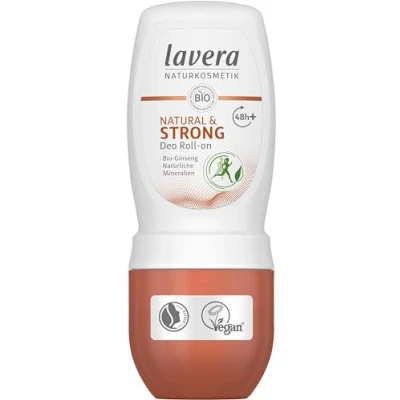 Afbeelding van Lavera natuurlijke &amp; sterke deodorant roll on 48+ uur veganistisch cosmetica biologische ginseng en mineralen zonder aluminium betrouwbare bescherming 48