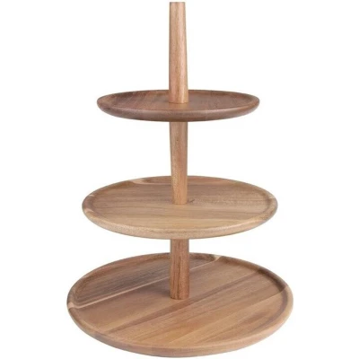Afbeelding van Olympia acaciahouten etagère 305(Ø) x 395(H)mm