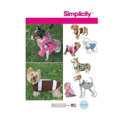 Afbeelding van Simplicity 1239 naaipatroon voor hondenjassen maat A 3 maten meerkleurig US1239A, (S M L)