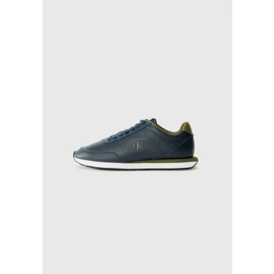 Afbeelding van Calvin Klein Jeans Retro Runner Sneakers laag, Heren, Maat: 39, Navy/capers Leer
