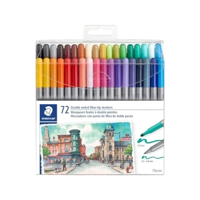Afbeelding van viltstift dubbele punt set 72 st