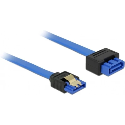 Afbeelding van SATA data verlengkabel plat SATA600 6 Gbit/s / blauw 0,30 meter