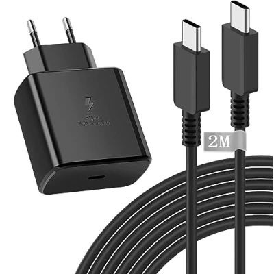 Afbeelding van Supersnelle 45W USB C oplader 2.0 compatibel met Sam Sung Galaxy S23, S23 Ultra, Plus, S22, S22 S21, Note20 A53 5G, Tab S8, S8+, GTSCnn PPS PD3.0, voeding kabel