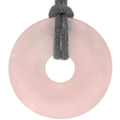 Afbeelding van Lebensquelle Plus Donut van rozenkwarts Hanger Ø 30 mm, halfedelsteen, Halfedelsteen