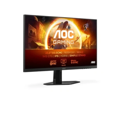 Image de AOC Gaming 24G4XED 24 Zoll FHD Monitor, 180Hz, 1 ms, FreeSync Prem., G Sync Comp., HDR10 (1920x1080, HDMI 2.0, DisplayPort 1.4) schwarz/grau