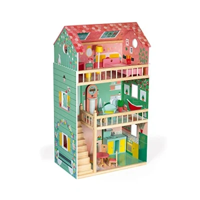 Afbeelding van Janod poppenhuis happy day gemeubileerd