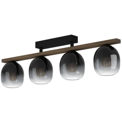 Afbeelding van EGLO Filago Plafondlamp E27 88 cm Zwart/Bruin
