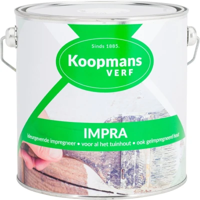 Afbeelding van Koopmans Impra Zwart Hoogglans Transparant 2.5L kleur Beits