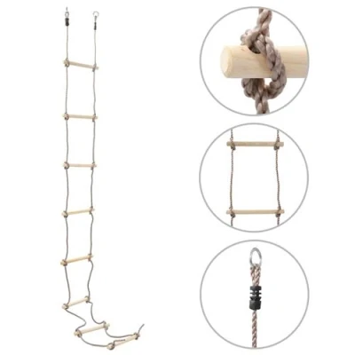 Image de vidaXL Échelle de corde pour enfants 290 cm Bois