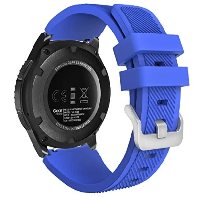 Afbeelding van MoKo horlogebandje compatibel met Samsung Gear S3 Frontier/S3 Classic/Galaxy Watch 46 mm/Ticwatch pro/Huawei GT mm/Watch 2 mm, 22 mm siliconen sportarmband, 1 stuk