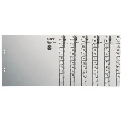 Image de leitz tauenpapier register, a z, für 50 ordner, grau noir