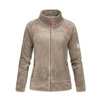 Afbeelding van Geographical Norway Overgangsperiode warme outdoor fleece jas voor dames met opstaande kraag BANS productie, Taupe 05
