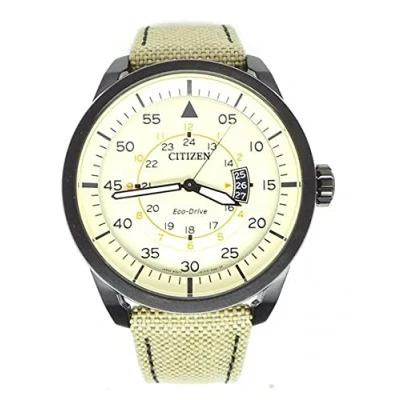 Afbeelding van Citizen Aviator Eco Drive AW1365 19P herenhorloge, Beige, armband, Armband