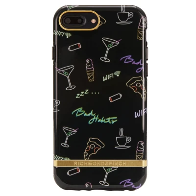 Afbeelding van Richmond &amp; Finch Bad Habits Gold details for iPhone 6+/6s+/7+/8+ colourful
