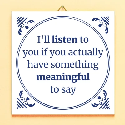 Afbeelding van Tegeltje I&#039;ll Listen To You